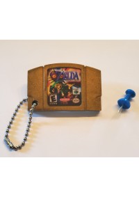 Porte-Clé Mini-Cartouche de N64 Par Chinook Crafts - Legend of Zelda Majora's Mask Golden Cartridge